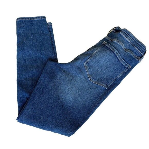 Old Navy Rockstar Womens Jeans Super Skinny High Rise Sz 12 Distressed Med Dark - Picture 9 of 10